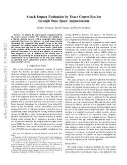 Attack Impact Evaluation by Exact Convexification through State Space
  Augmentation