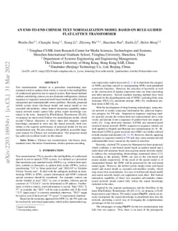 An End-to-end Chinese Text Normalization Model based on Rule-guided
  Flat-Lattice Transformer
