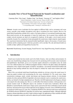 Acoustic-Net: A Novel Neural Network for Sound Localization and
  Quantification