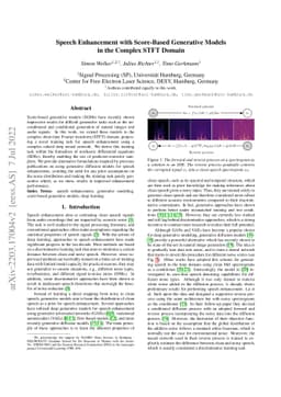 Speech Enhancement with Score-Based Generative Models in the Complex
  STFT Domain