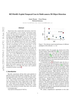 BEVDet4D: Exploit Temporal Cues in Multi-camera 3D Object Detection