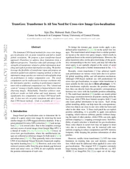 TransGeo: Transformer Is All You Need for Cross-view Image
  Geo-localization