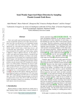 Semi-Weakly Supervised Object Detection by Sampling Pseudo Ground-Truth
  Boxes