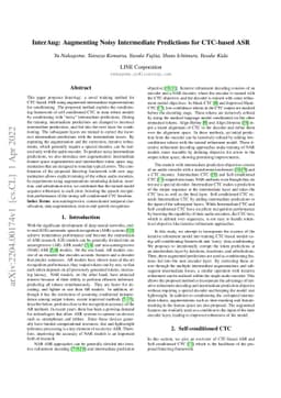 InterAug: Augmenting Noisy Intermediate Predictions for CTC-based ASR