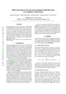 Effect and Analysis of Large-scale Language Model Rescoring on
  Competitive ASR Systems