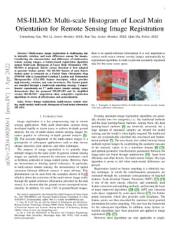 MS-HLMO: Multi-scale Histogram of Local Main Orientation for Remote
  Sensing Image Registration