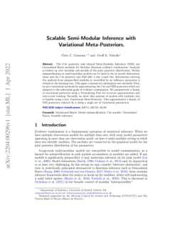 Scalable Semi-Modular Inference with Variational Meta-Posteriors