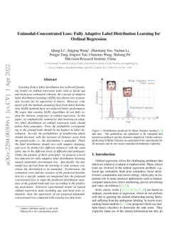 Unimodal-Concentrated Loss: Fully Adaptive Label Distribution Learning
  for Ordinal Regression