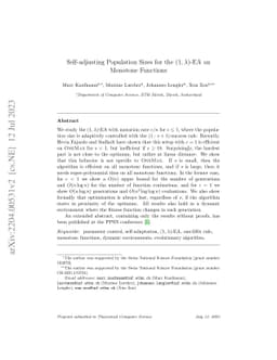 Self-adjusting Population Sizes for the $(1, λ)$-EA on Monotone
  Functions