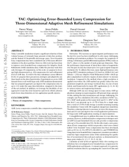 TAC: Optimizing Error-Bounded Lossy Compression for Three-Dimensional
  Adaptive Mesh Refinement Simulations