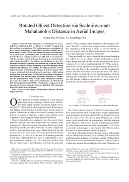 Rotated Object Detection via Scale-invariant Mahalanobis Distance in
  Aerial Images