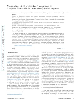 Measuring pitch extractors' response to frequency-modulated
  multi-component signals