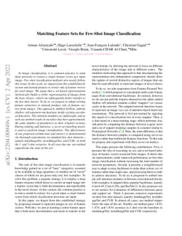 Matching Feature Sets for Few-Shot Image Classification