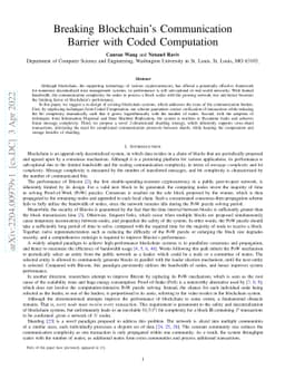 Breaking Blockchain's Communication Barrier with Coded Computation