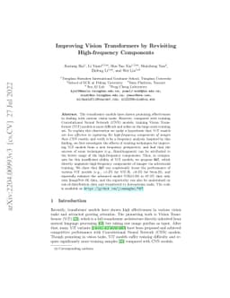 Improving Vision Transformers by Revisiting High-frequency Components