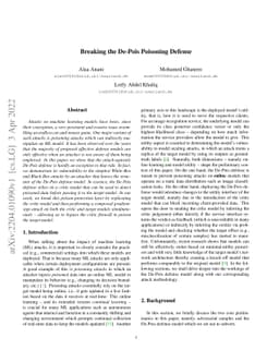 Breaking the De-Pois Poisoning Defense