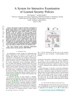 A System for Interactive Examination of Learned Security Policies