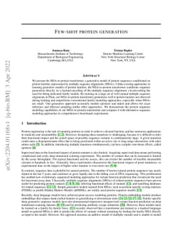 Few Shot Protein Generation