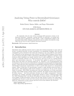 Analyzing Voting Power in Decentralized Governance: Who controls DAOs?