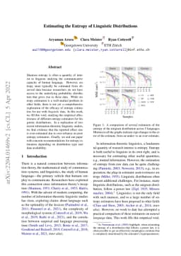 Estimating the Entropy of Linguistic Distributions