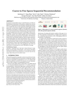 Coarse-to-Fine Sparse Sequential Recommendation