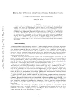 Truck Axle Detection with Convolutional Neural Networks