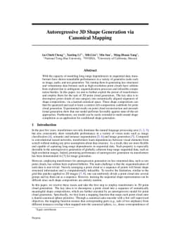 Autoregressive 3D Shape Generation via Canonical Mapping