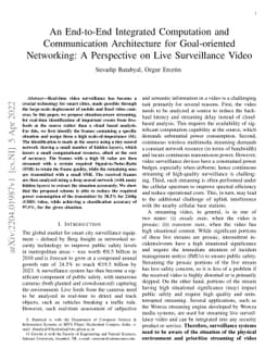 An End-to-End Integrated Computation and Communication Architecture for
  Goal-oriented Networking: A Perspective on Live Surveillance Video