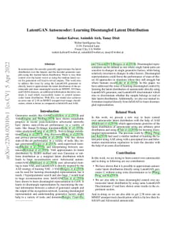 LatentGAN Autoencoder: Learning Disentangled Latent Distribution