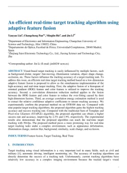 An efficient real-time target tracking algorithm using adaptive feature
  fusion