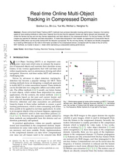 Real-time Online Multi-Object Tracking in Compressed Domain