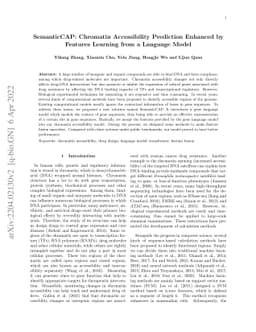 SemanticCAP: Chromatin Accessibility Prediction Enhanced by Features
  Learning from a Language Model