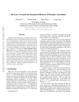 SD-Conv: Towards the Parameter-Efficiency of Dynamic Convolution