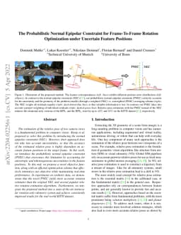 The Probabilistic Normal Epipolar Constraint for Frame-To-Frame Rotation
  Optimization under Uncertain Feature Positions