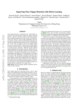 Improving Voice Trigger Detection with Metric Learning