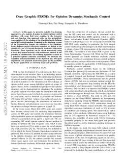 Deep Graphic FBSDEs for Opinion Dynamics Stochastic Control