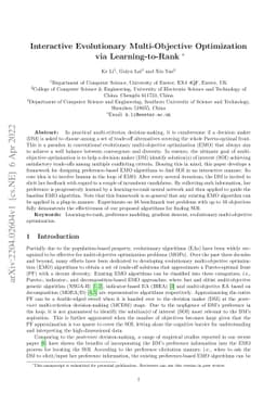 Interactive Evolutionary Multi-Objective Optimization via
  Learning-to-Rank
