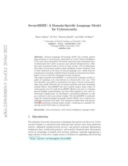 SecureBERT: A Domain-Specific Language Model for Cybersecurity