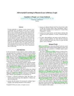Adversarial Learning to Reason in an Arbitrary Logic