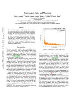 Beam Search: Faster and Monotonic
