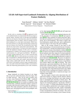 LEAD: Self-Supervised Landmark Estimation by Aligning Distributions of
  Feature Similarity