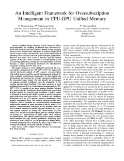An Intelligent Framework for Oversubscription Management in CPU-GPU
  Unified Memory