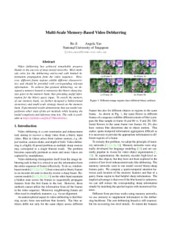 Multi-Scale Memory-Based Video Deblurring