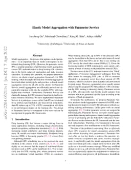 Elastic Model Aggregation with Parameter Service