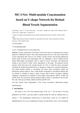 MC-UNet Multi-module Concatenation based on U-shape Network for Retinal
  Blood Vessels Segmentation
