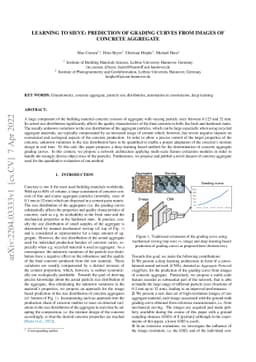 Learning to Sieve: Prediction of Grading Curves from Images of Concrete
  Aggregate