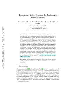 Task-Aware Active Learning for Endoscopic Image Analysis