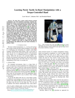 Learning Purely Tactile In-Hand Manipulation with a Torque-Controlled
  Hand