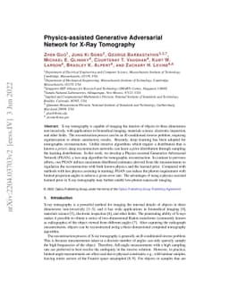 Physics-assisted Generative Adversarial Network for X-Ray Tomography