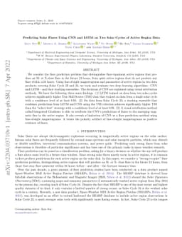 Predicting Solar Flares Using CNN and LSTM on Two Solar Cycles of Active
  Region Data